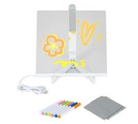 Acrylic Planning Board - Clear Acrylic Panel with Warm Glow, LED Illuminated Writing Display, Reusable Marking Surface, Visualization Organizer for Desktop Schedule | Study Desk Setup For Daily