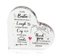 Acrylic Plaque,To My Bestie Gifts, Heart Shaped Women Friend Gifts (10 * 10 * 1)