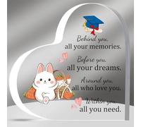 Acrylic Plaques Inspirational Graduation Gifts for Women Heart-Shaped Signs Birthday Present for Men Christmas Encourage Best Friends Sister Brother Son Daughter Family Day Best Regards Keepsakes