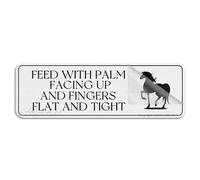 Acrylic Plastic Feed With Palm Facing Up And Fingers Flat And Tight Horses Plastic Wall Or Door Sign Room Decor Indoor & Outdoor Signs For Home Office Work 10" X 3" Self-Adhesive On The Back