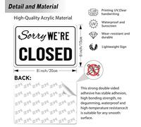 Acrylic Plastic No Drinks Past This Point 6 X 8 Inch Self Adhesive Use For Office/Business Easy To Apply