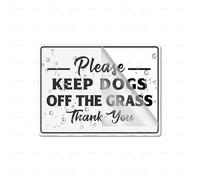 Acrylic Plastic Please Keep Dogs Off The Grass Thank You Room Decor Indoor & Outdoor Signs For Home Office Work 6" X 8" Self-Adhesive On The Back