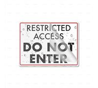 Acrylic Plastic Restricted Access Do Not Enter Self-Adhesive Sign For Office Restaurants Hotels Supermarket Supplies 6 By 8 Inch