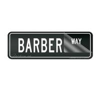 Acrylic Plastic Sign Barber Way Sign 3" X 10" Self-Adhesive On The Back Fade Resistance Indoor/Outdoor Use
