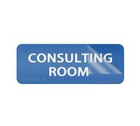 Acrylic Plastic Sign Basic Consulting Room Wall Or Door Sign 10 X 3 Inch With Symbols Self-Adhesive For Restaurant Salons Hotel Motel Rest Stops Public Restrooms
