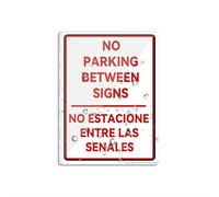 Acrylic Plastic Sign Bilingual No Parking Sign No Parking Between Signs 6 X 8 Inch With Symbols Self-Adhesive For Restaurant Salons Hotel Motel Rest Stops Public Restrooms
