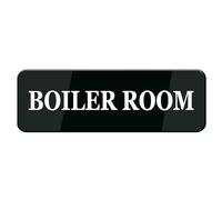 Acrylic Plastic Sign - Boiler Room Sign For House (With Strong Adhesive Tape), Durable For Home & Office,Acrylic Signs For Front Door/Wall/Window,Clear And Easy To Read (8x3 inch)