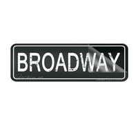 Acrylic Plastic Sign Broadway St Vintage Signs Sign 3" X 10" Self-Adhesive On The Back Fade Resistance Indoor/Outdoor Use