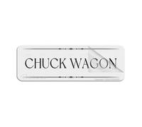 Acrylic Plastic Sign Chuck Wagon Vintage Sign 3" X 10" Self-Adhesive On The Back Fade Resistance Indoor/Outdoor Use