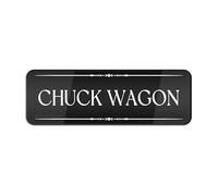 Acrylic Plastic Sign Chuck Wagon Vintage Signlong Lasting With Double Sided Tape 9X3 Inches