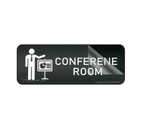 Acrylic Plastic Sign Conference Room Restroom Door Sign 3" X 10" Self-Adhesive On The Back Fade Resistance Indoor/Outdoor Use