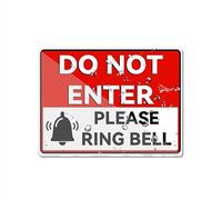 Acrylic Plastic Sign Do Not Enter Please Ring Bell Rounded Corners Long Lasting With Double Sided Tape In The Back 6"X8" Inch