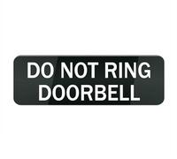 Acrylic Plastic Sign Do Not Ring Doorbell Sign for Front Door, 10X3 Inches Signs for House Business Home, Aluminum Signs for Office Gate Window, No Fade