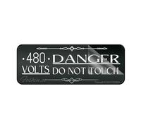 Acrylic Plastic Sign Electrical Hazard Sign High Voltage 480 Do Not Sign 3" X 10" Self-Adhesive On The Back Fade Resistance Indoor/Outdoor Use
