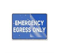 Acrylic Plastic Sign Emergency Egress Only Sign 6" X 8" Fade Resistance Indoor/Outdoor Use