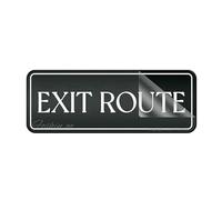 Acrylic Plastic Sign Exit Route Sign 3" X 10" Self-Adhesive On The Back Fade Resistance Indoor/Outdoor Use