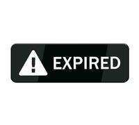 Acrylic Plastic Sign - Expired Sign，Acrylic Plastic Sign With Symbols，Self-Adhesive，For Restaurant，Salons，Hotel，Motel，Rest Stops，Public Restrooms （9x3 inch）