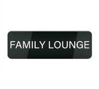 Acrylic Plastic Sign Family Lounge Sign for Front Door, 10X3 Inches Signs for House Business Home, Aluminum Signs for Office Gate Window, No Fade