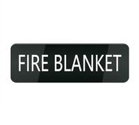 Acrylic Plastic Sign Fire Blanket Small Rectangular Sign for House/Business, Window/Front Door Acrylic Plastic Sign (Black 10X3 in)
