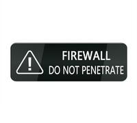 Acrylic Plastic Sign Firewall Do Not Penetrate Small Rectangular Sign for House/Business, Window/Front Door Acrylic Plastic Sign (Black 10X3 in)