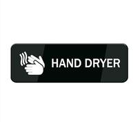 Acrylic Plastic Sign - Hand Dryer Sign For House/Office,Signs For Home,Acrylic Self-Adhesive Modern Design Door Sign Home Decor Sign Accessories Door Or Wall （10x3 inch）