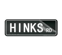 Acrylic Plastic Sign Hinks Rd Vintage Signs Sign 3" X 10" Self-Adhesive On The Back Fade Resistance Indoor/Outdoor Use