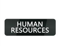 Acrylic Plastic Sign Human Resources 10X3 Inch, Stylish & Prominent Design, Perfect for Home Office Front Doors, Walls, Windows