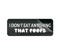 Acrylic Plastic Sign I Dont Eat Anything That Poops Wall Or Door Sign 10 X 3 Inch With Symbols Self-Adhesive For Restaurant Salons Hotel Motel Rest Stops Public Restrooms