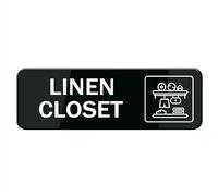 Acrylic Plastic Sign - Linen Closet Sign For House，Strong Self-Adhesive Signs For Home， Durable Acrylic Sign For Door/Wall/Window （9x3 inch）