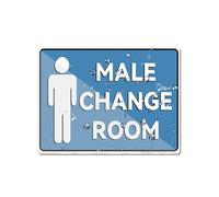 Acrylic Plastic Sign Male Change Roomlong Lasting With Double Sided Tape 6X8 Inches