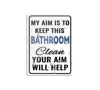 Acrylic Plastic Sign My Aim Is To Keep This Bathroom Clean Your Aim Will Help Wall Or Door Sign Office & Workspace Bathroom Signage 6"X 8" In Sign Self-Adhesive Acrylic Sign For Door