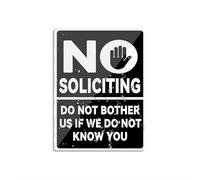 Acrylic Plastic Sign No Soliciting Do Not Bother Us If We Do Not Know You Wall Or Door Signlong Lasting With Double Sided Tape 6X8 Inches