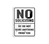 Acrylic Plastic Sign No Soliciting We Do Not Want Anything From You Wall Or Door Sign Long Lasting With Double Sided Tape 6X8 Inches