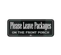 Acrylic Plastic Sign Please Leave Packages On The Front Porch Sign Sign With Adhesive 9" X 3" Easy To Install And Highly Visible For Office And Business Durable And Highly Visible