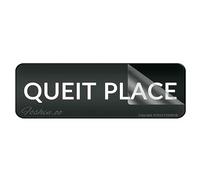 Acrylic Plastic Sign Quiet Place Wall Or Door Sign Rounded Corners Long Lasting With Strong Clean Adhesive Tape In The Back 10"X3" Inch
