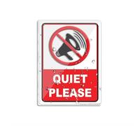 Acrylic Plastic Sign Quiet Please Library School College University Sign Rounded Corners Long Lasting With Double Sided Tape In The Back 6"X8" Inch