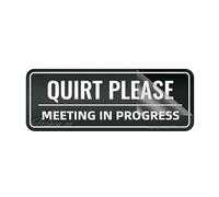 Acrylic Plastic Sign Quiet Please Meeting In Progress Wall Or Door Sign Rounded Corners Long Lasting With Strong Clean Adhesive Tape In The Back 10"X3" Inch