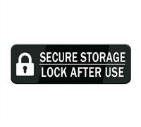 Acrylic Plastic Sign - Secure Storage Lock After Use Sign For House， Durable For Home & Office,Acrylic Signs For Front Door/Wall/Window，Clear And Easy To Read （9x3 inch）