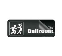 Acrylic Plastic Sign The Ballroom Sign 10 X 3 Inch With Symbols Self-Adhesive For Restaurant Salons Hotel Motel Rest Stops Public Restrooms