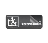 Acrylic Plastic Sign The Exercise Room Sign 10 X 3 Inch With Symbols Self-Adhesive For Restaurant Salons Hotel Motel Rest Stops Public Restrooms