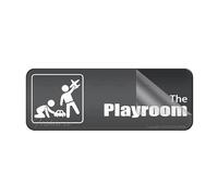 Acrylic Plastic Sign The Playroom Sign 10 X 3 Inch With Symbols Self-Adhesive For Restaurant Salons Hotel Motel Rest Stops Public Restrooms
