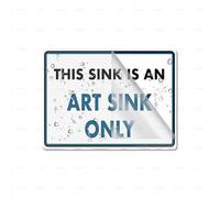 Acrylic Plastic Sign This Sink Is An Art Sink Only 6 X 8 Inch With Symbols Self-Adhesive For Restaurant Salons Hotel Motel Rest Stops Public Restrooms