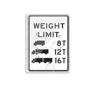 Acrylic Plastic Sign Vehicle Weight Limit Rounded Corners Long Lasting With Double Sided Tape In The Back 6"X8" Inch