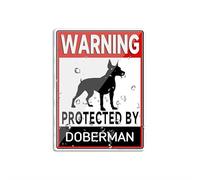 Acrylic Plastic Sign Warning This Property Patrolled And Protected By Doberman Sign 8" X 6" Fade Resistance Indoor/Outdoor Use
