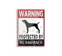 Acrylic Plastic Sign Warning This Property Patrolled And Protected By Weimaraner Rounded Corners Long Lasting With Double Sided Tape In The Back 6"X8" Inch