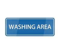 Acrylic Plastic Sign - Washing Area Sign,Main Official Self Adhesive Sign For Door Or Wall Quick And Easy Installation Acrylic Design For Your Home Office/Business (9x3 inch)