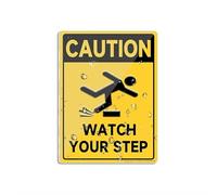 Acrylic Plastic Sign Watch Your Step Signlong Lasting With Double Sided Tape 6X8 Inches