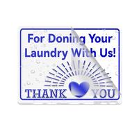 Acrylic Plastic Thank You For Doing Your Laundry With Us Sign Laundromat Business Signs Sign With Adhesive 6" X 8" Easy To Install And Highly Visible For Office And Business Highly Visible