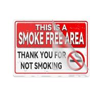 Acrylic Plastic This Is A Smoke Free Area Thank You For Not Smoking Sign Solid Material Display Board Drilled Holes Sign Boards Sign For Office Restaurants Hotels Supermarket Supplies 6x8 Inch