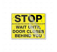 Acrylic Plastic Wait Until Door Closes Behind You Self-Adhesive Sign For Office Restaurants Hotels Supermarket Supplies 6 By 8 Inch